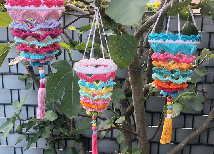 Crochet Pattern "Boho Mini Lantern", small crochet Lamp, PDF Tutorial