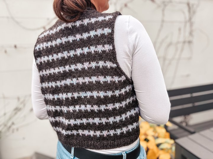 Friedas MosaicVest | Strickanleitung | Strickweste, Weste