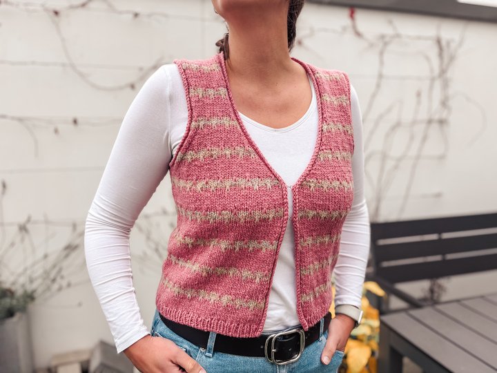 Friedas MosaicVest | Strickanleitung | Strickweste, Weste