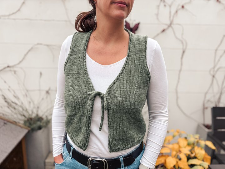 Friedas MosaicVest | Strickanleitung | Strickweste, Weste