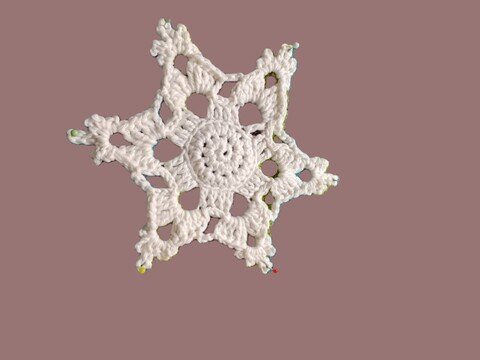 Schneeflocke als Tischdekoration oder zum Aufhängen