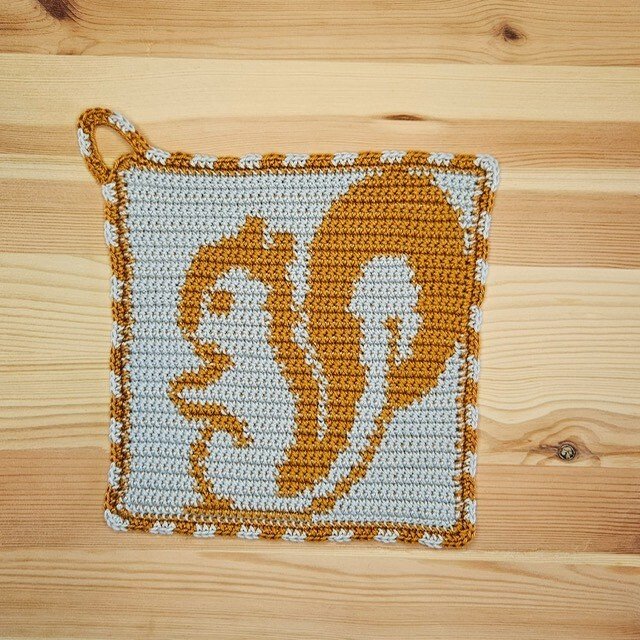 Häkelanleitung Topflappen "Eichhörnchen" - Bild 4