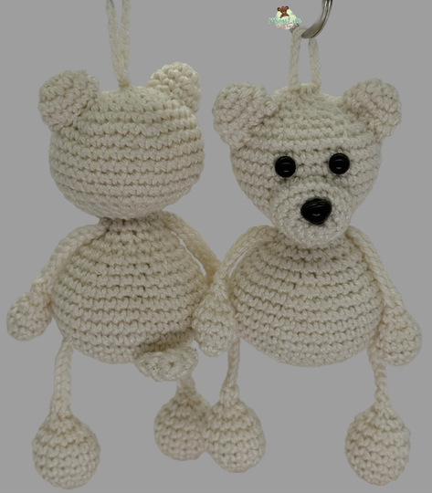 Eisbär Schlenkertier, Taschenbaumler - Häkelanleitung