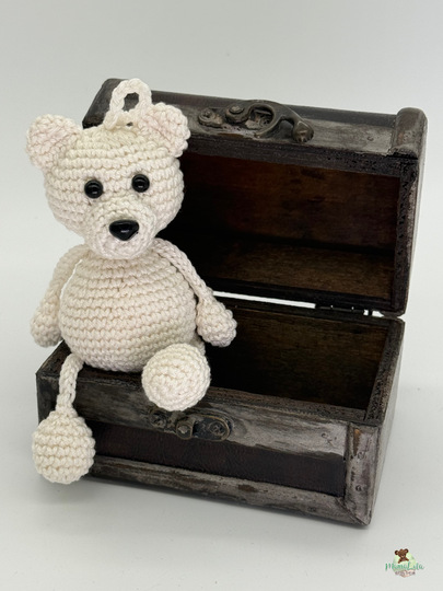 Eisbär Schlenkertier, Taschenbaumler - Häkelanleitung