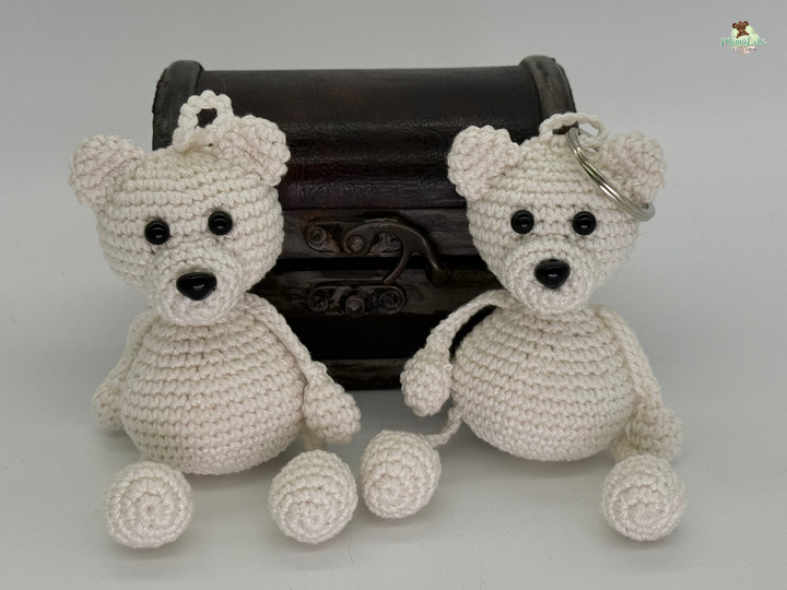 Eisbär Schlenkertier, Taschenbaumler - Häkelanleitung