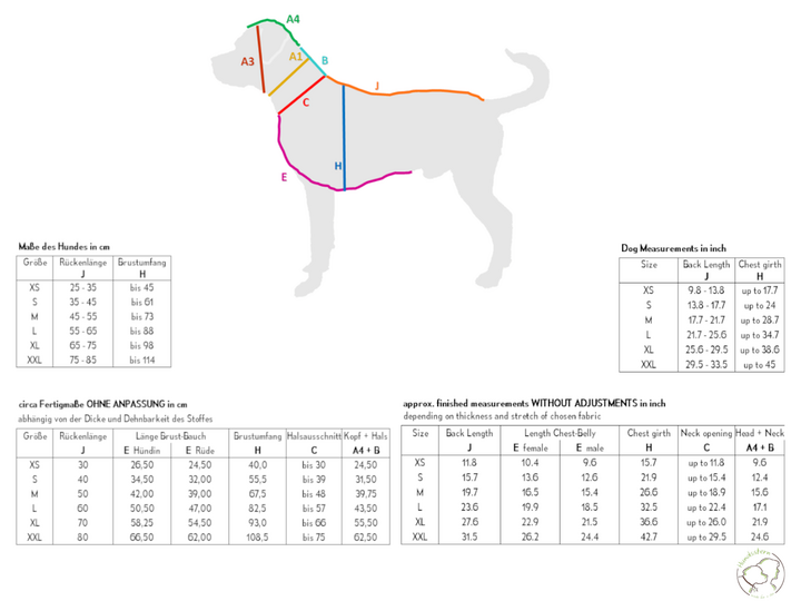 SANTA PAWS Hunde-Weihnachtspullover, Gr. XS–XXL, Anleitung+Schnitt
