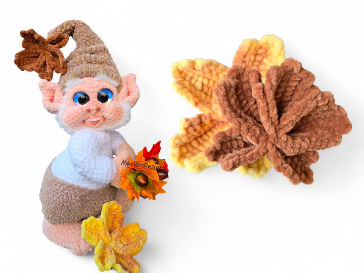 Häkelanleitung Erweiterungspaket Herbstaccessoires für Auri Herbstwichtel