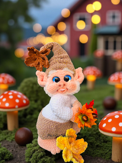 Häkelanleitung Erweiterungspaket Herbstaccessoires für Auri Herbstwichtel