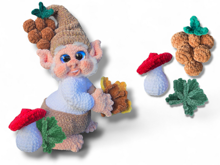 Häkelanleitung Erweiterungspaket Herbstaccessoires für Auri Herbstwichtel