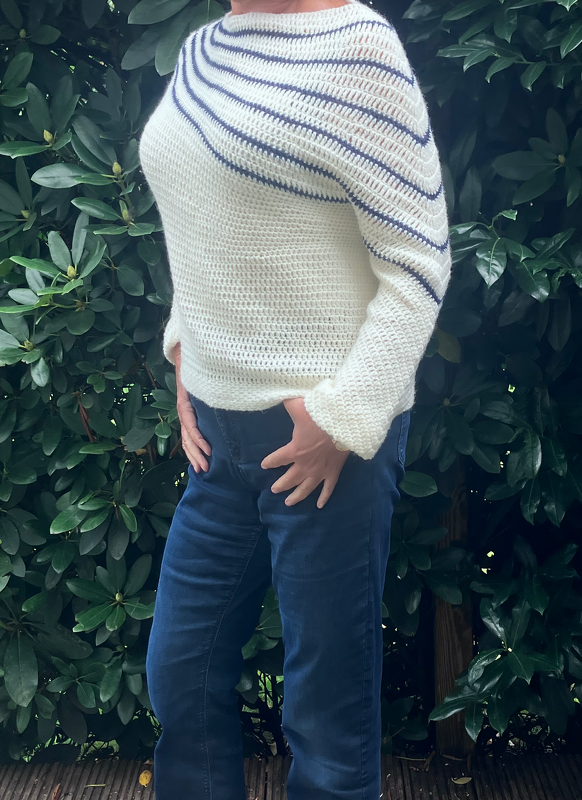 Pulli - Schräge Streifen - nahtlos - Häkelanleitung - Bild 9
