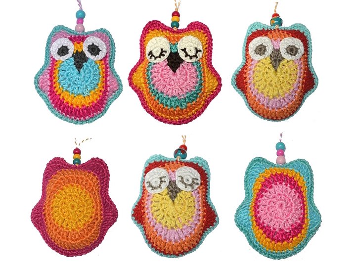 Crochet pattern Owl Lola, bag hanger, pincushion, decoration key pendant