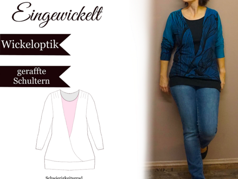 Lagenshirt Eingewickelt - Gr 32-64 - E-Book und Nähanleitung