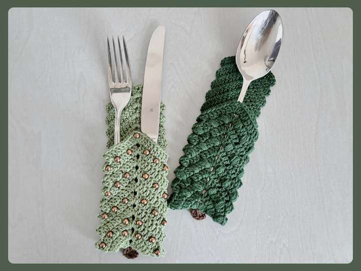 Cutlery Holder Christmas Tree, Cutlery Pouch Tree, Holiday Table Decoration