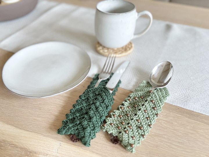Cutlery Holder Christmas Tree, Cutlery Pouch Tree, Holiday Table Decoration