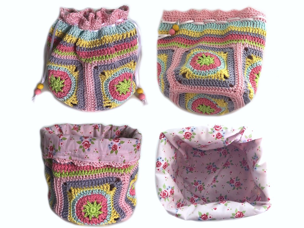 Crochet Pattern Little Pouch, Treasure Bag, Granny Square Bag, Tutorial PDF - Image 13