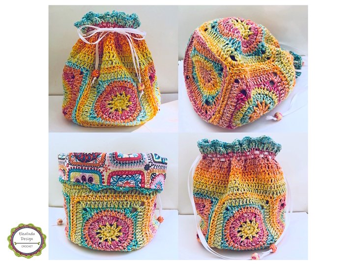 Häkelanleitung Schatzbeutel Häkelbeutel, kleine Granny-Square-Tasche