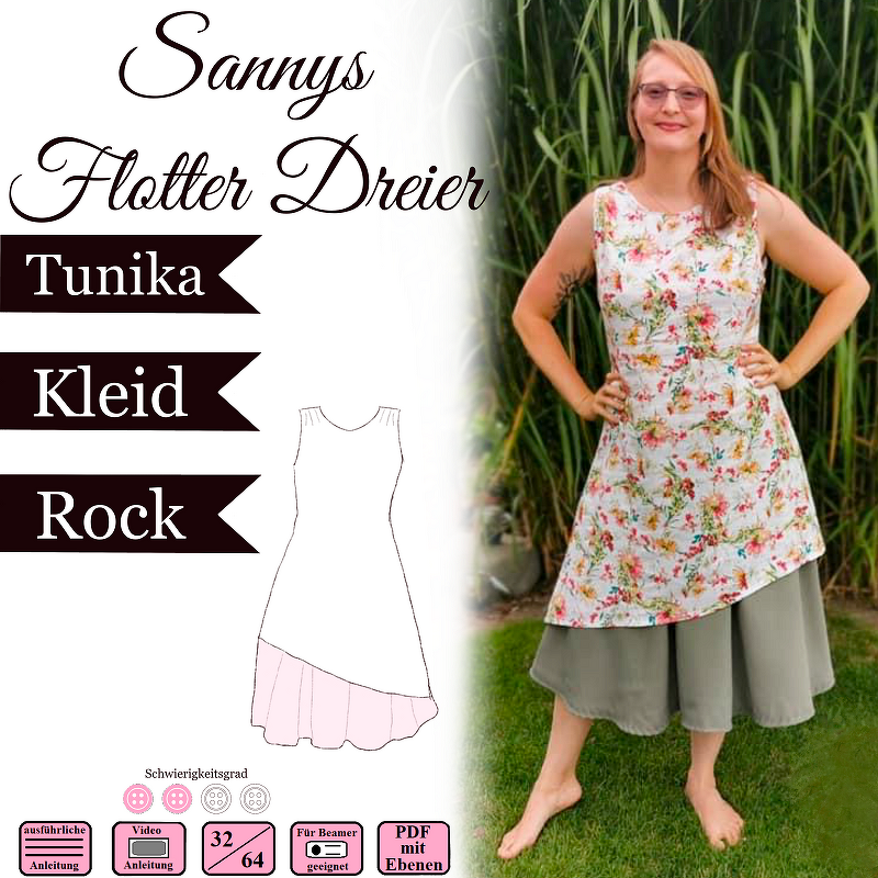 Sannys Flotter Dreier - Gr 32-64 - E-Book und Nähanleitung
