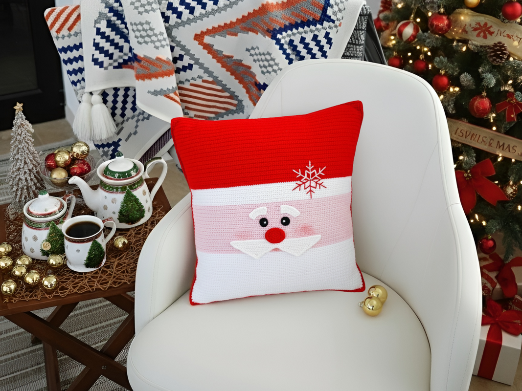363 Santa pillow Crochet Pattern - Santa Christmas Pillow cases by Zabelina - Image 2