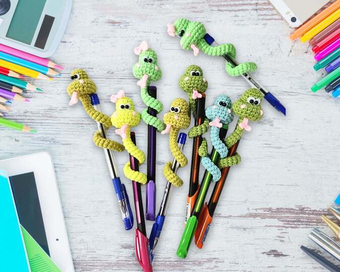 346 Snake decor. Bracelet, Earbuds tie, Pen wrap, Lucky charm, Zabelina