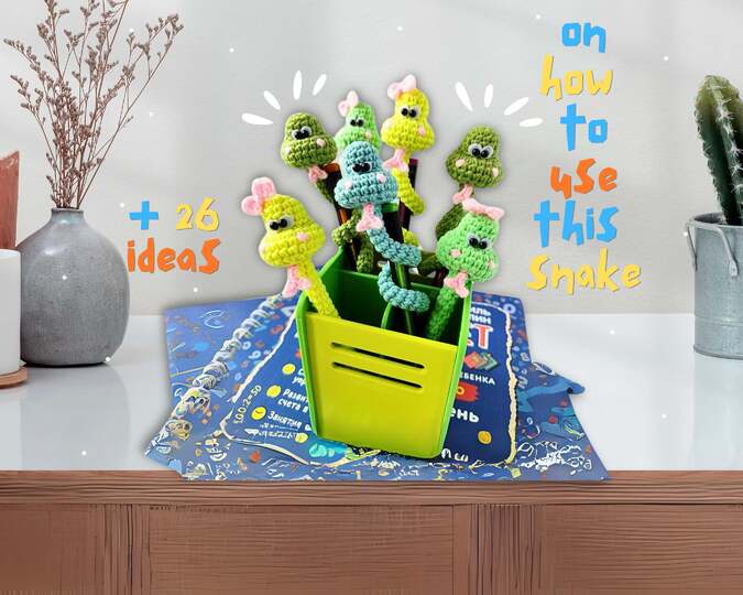 346 Snake decor. Bracelet, Earbuds tie, Pen wrap, Lucky charm, Zabelina