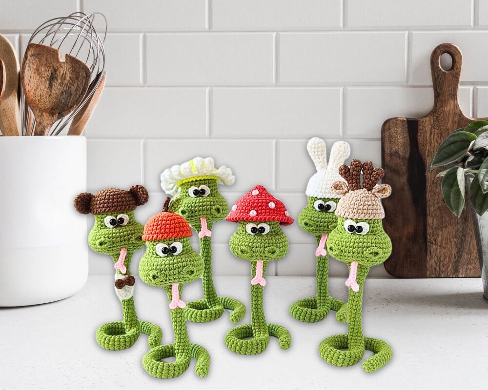 347 Snake Cable tie, Lucky charm, Plant decor, Napkin ring Zabelina - Image 3