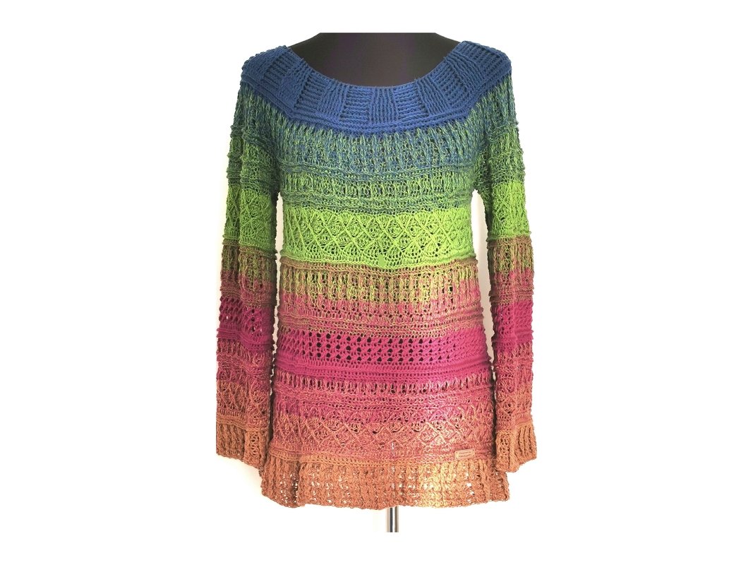 Pullover oder Shirt Arroyo mit tollem Mustermix, Häkelanleitung