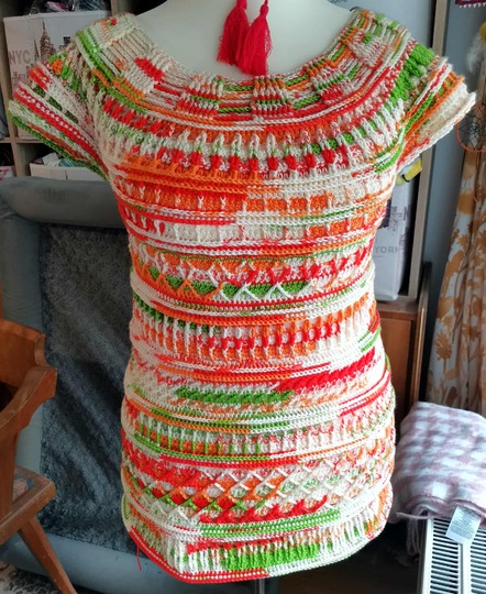 Pullover oder Shirt Arroyo mit tollem Mustermix, Häkelanleitung