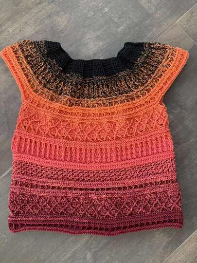Pullover oder Shirt Arroyo mit tollem Mustermix, Häkelanleitung