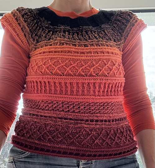 Pullover oder Shirt Arroyo mit tollem Mustermix, Häkelanleitung