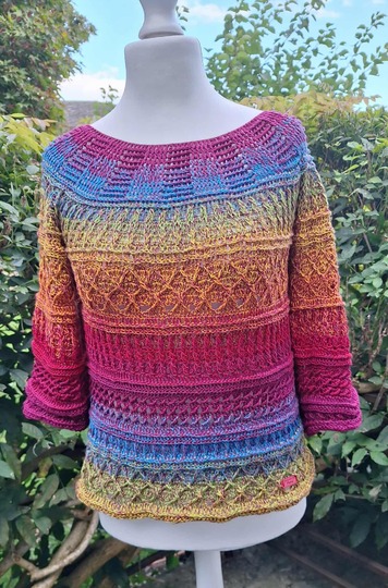Pullover oder Shirt Arroyo mit tollem Mustermix, Häkelanleitung