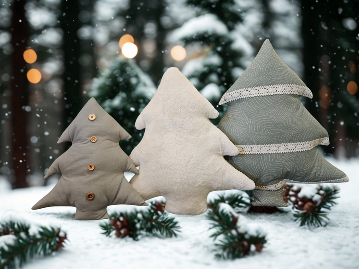 Christmas tree pillow sewing pattern & tutorial