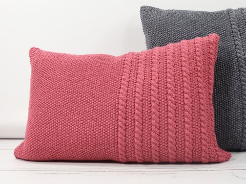 Strickanleitung Kissenbezug "Sporty" 766122