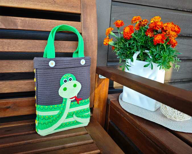 349 HandBag Snake. Perfect Beginner-Friendly DIY Project, Zabelina