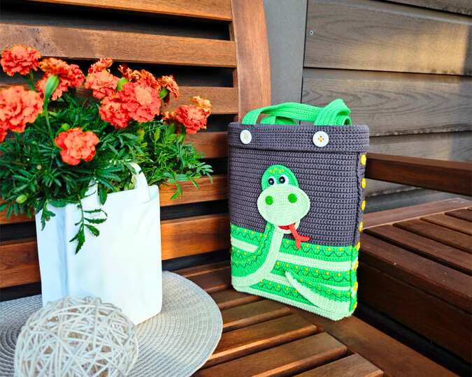 349 HandBag Snake. Perfect Beginner-Friendly DIY Project, Zabelina