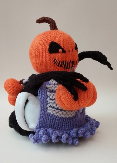 TeaCosyFolk's Halloween Pumpkin Reaper Tea Cosy Knitting Pattern