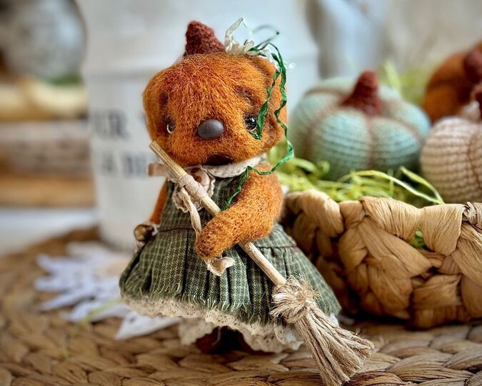 352 Teddy Bear Berkin (Bear Pumpkin) with pants and dress (sewing) Ogol