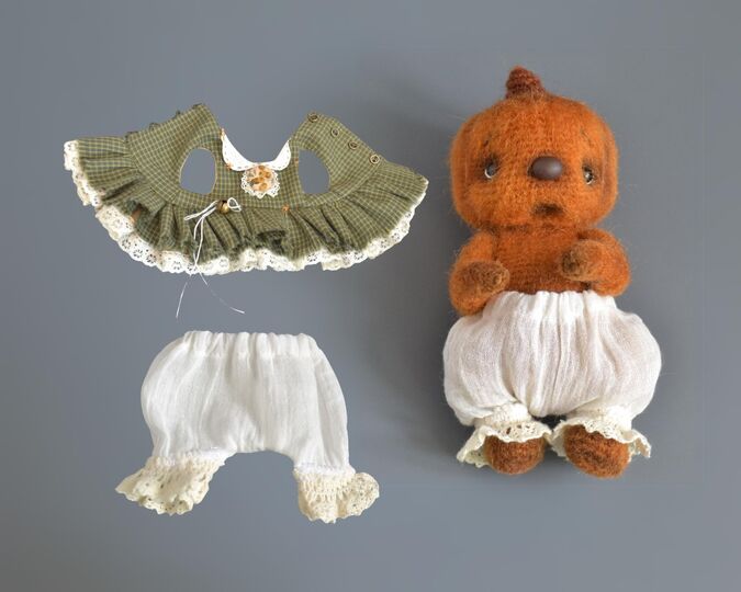 352 Teddy Bear Berkin (Bear Pumpkin) with pants and dress (sewing) Ogol