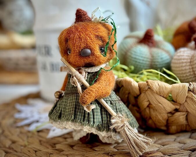 352 Teddy Bear Berkin (Bear Pumpkin) with pants and dress (sewing) Zabelina