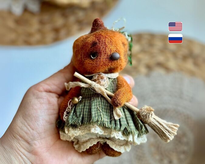 352 Teddy Bear Berkin (Bear Pumpkin) with pants and dress (sewing) Zabelina