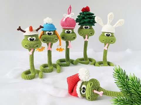 353 Snake Cable tie, Lucky charm, Plant decor, Napkin ring, Kable tie