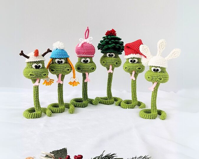 353 Snake Cable tie, Lucky charm, Plant decor, Napkin ring, Kable tie