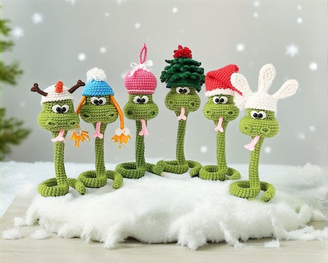 353 Snake Cable tie, Lucky charm, Plant decor, Napkin ring, Kable tie