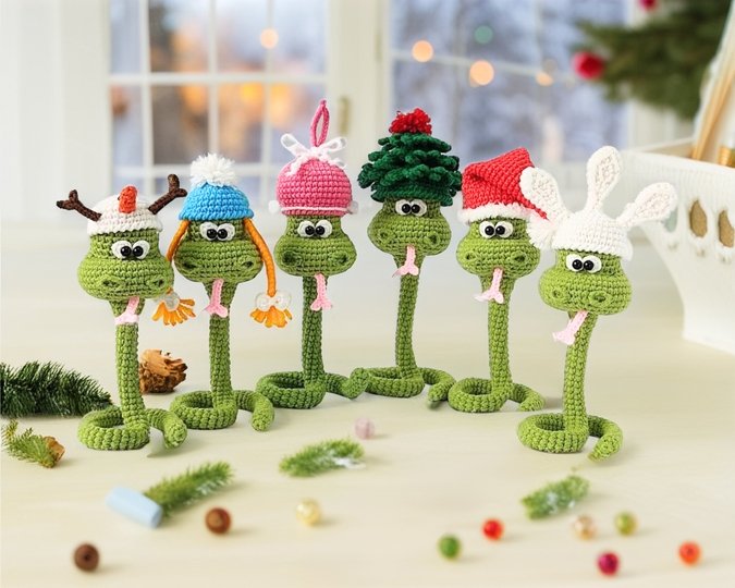 353 Snake Cable tie, Lucky charm, Plant decor, Napkin ring, Kable tie