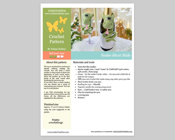 355 Snake Bottle Decor Cover for Wine & Champagne | Christmas and New Year