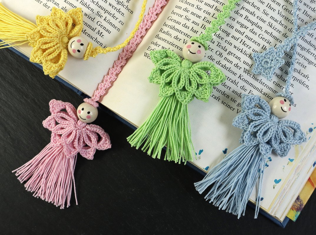 Bookmark Tassel Angel – Gift Ribbon, Pendant, Bag Charm - Image 12