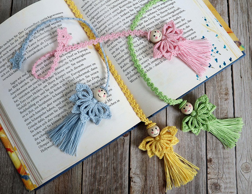Bookmark Tassel Angel – Gift Ribbon, Pendant, Bag Charm - Image 6