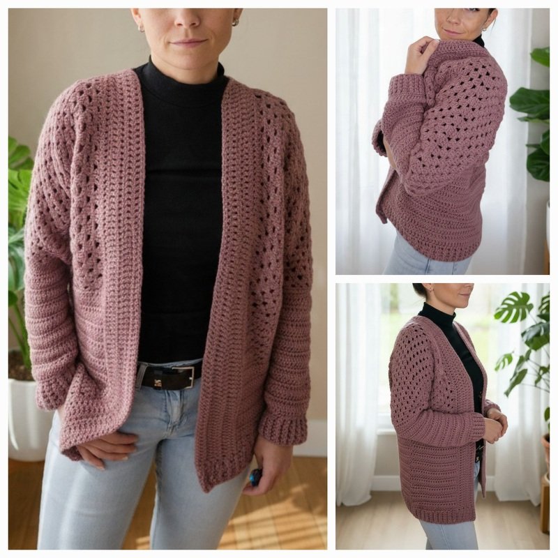 PDF Häkelanleitung Häkelcardigan HexaHug Hexagonjacke