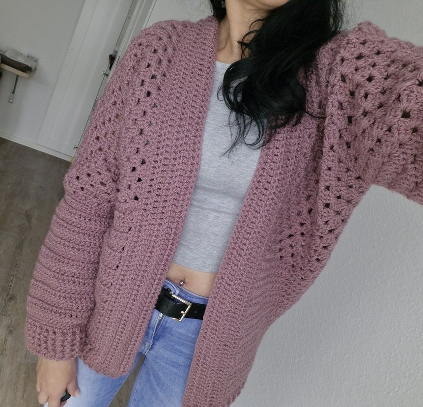PDF Häkelanleitung Häkelcardigan HexaHug Hexagonjacke - Bild 7