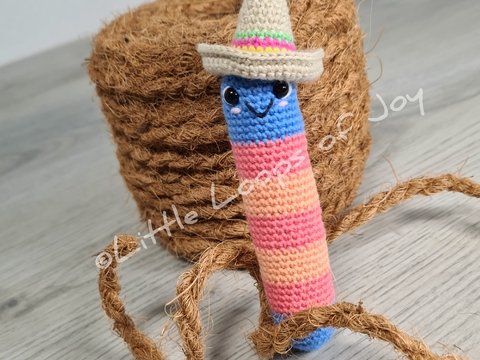 Häkelanleitung Wurm mit Sombrero "Jimmy"