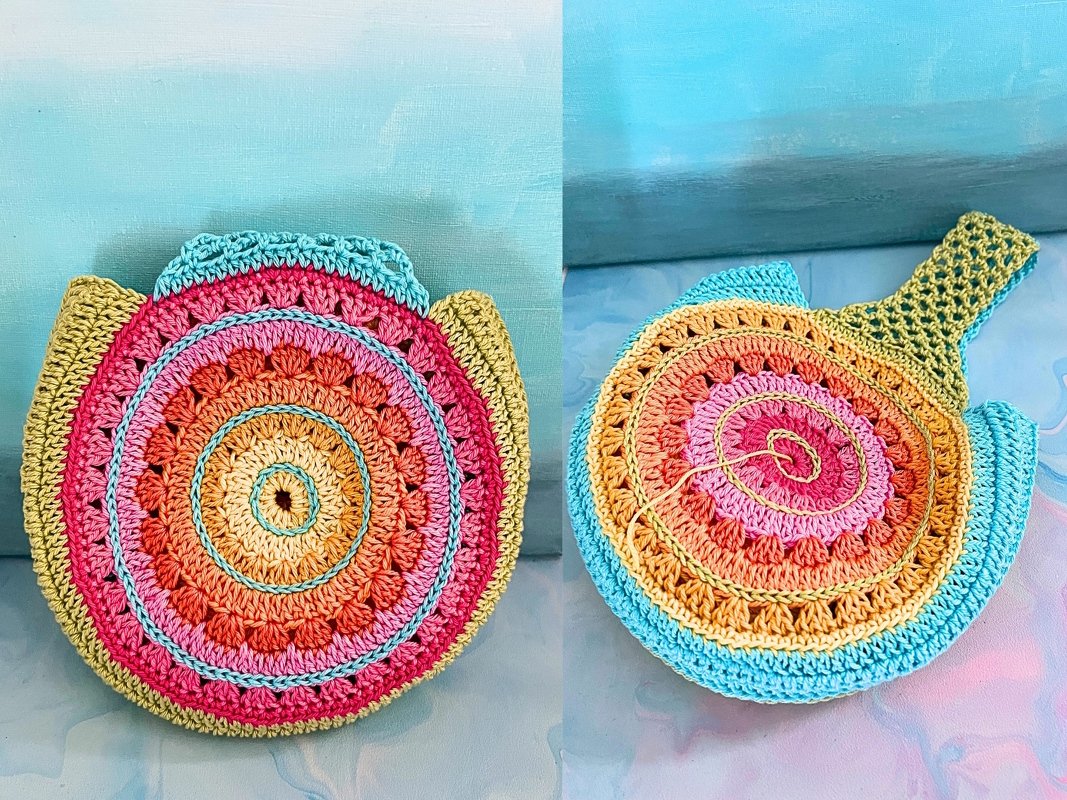 Crochet Pattern Wristbag Yarn cake Bag, Yarn Holder Project Bag, PDF